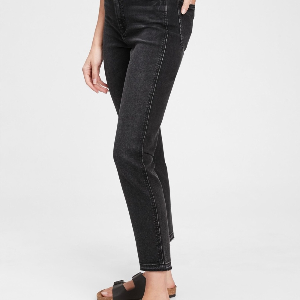 GAP Women's Vintage Slim High Rise Straight Leg Black Jeans